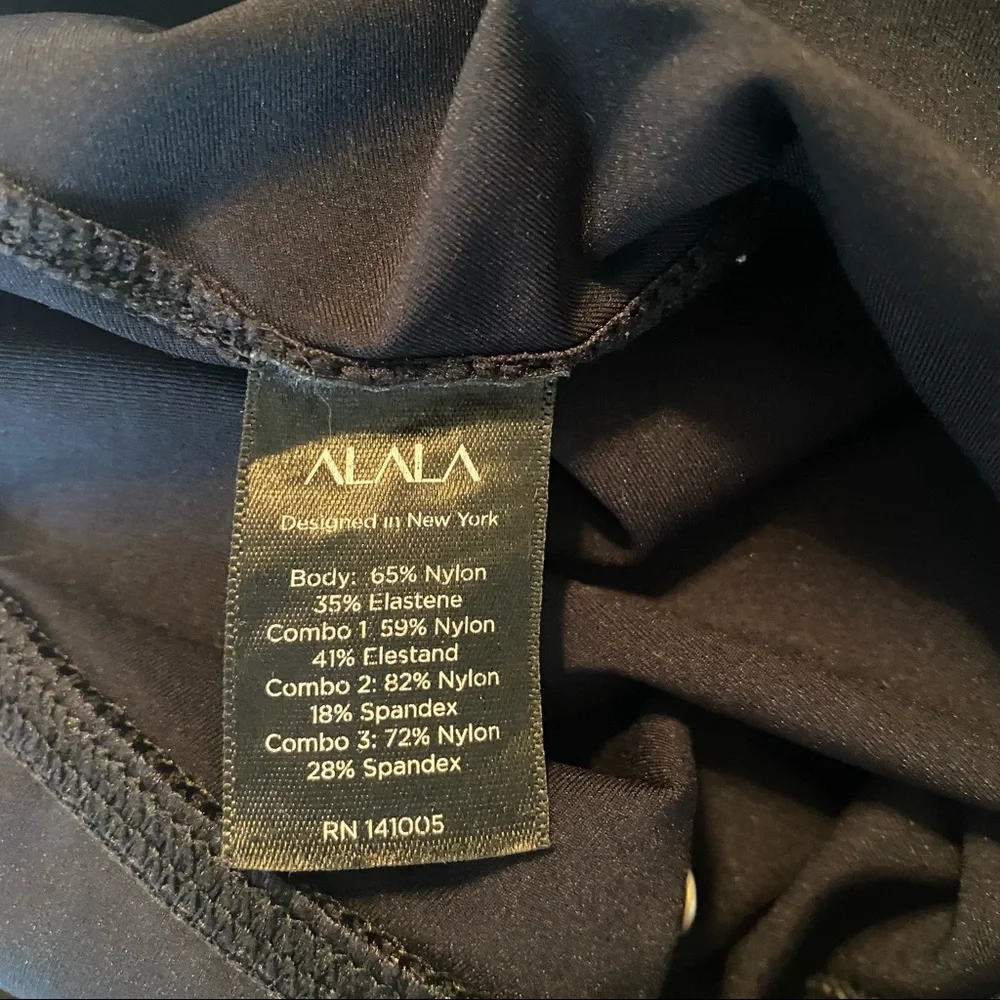 ALALA Heroine Tight Black And Aruba Blue 7/8 Leggings Size Small - Picture 15 of 15